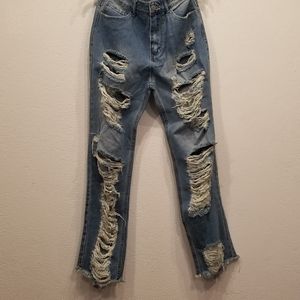 Shein womans distressed Jean's size 8